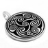 Triquetra Celtic Men's Pendant Necklace with 24" Rope Chain
