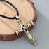 Celtic Cross Statement Pendant Necklaces with Rope Chain