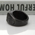Men's Stainless Steel Vintage FTW Biker Middle Finger Ring,Black