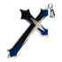 Stainless Steel Lords Prayer Cross Men Pendant Necklace Blue Silver