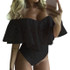 Sexy Ruffles Lace Summer Jumpsuits Women Bodysuits Rompers Off Shoulder Slash Neck Bodycon Top Beach Overalls Female Bodysuit