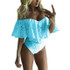 Sexy Ruffles Lace Summer Jumpsuits Women Bodysuits Rompers Off Shoulder Slash Neck Bodycon Top Beach Overalls Female Bodysuit