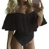 Sexy Ruffles Lace Summer Jumpsuits Women Bodysuits Rompers Off Shoulder Slash Neck Bodycon Top Beach Overalls Female Bodysuit