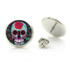 Sugar Skull Glass Cabochon Stud Earrings