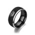 Stylish Black Silver Stainless Steel Couple Rings