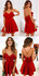 Backless Cross Drawstring Ruffles V-neck Mini Dress