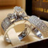 Modyle Luxury Crystal Female Zircon Wedding Ring Set Fashion Silver Color Bridal Sets Jewelry Engagement Rings For Woman