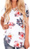 NIASHOT Women's Short Sleeve Loose Casual V-Neck Floral T-Shirt Tops