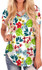 NIASHOT Women's Short Sleeve Loose Casual V-Neck Floral T-Shirt Tops