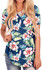 NIASHOT Women's Short Sleeve Loose Casual V-Neck Floral T-Shirt Tops