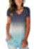 SAMPEEL Women's Basic V Neck Short Sleeve Floral T Shirts