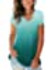 SAMPEEL Women's Basic V Neck Short Sleeve Floral T Shirts
