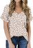 MIHOLL Women's Short Sleeve V-Neck Shirts Loose Casual Tee T-Shirt