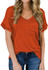MIHOLL Women's Short Sleeve V-Neck Shirts Loose Casual Tee T-Shirt