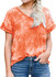 MIHOLL Women's Short Sleeve V-Neck Shirts Loose Casual Tee T-Shirt
