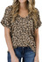 MIHOLL Women's Short Sleeve V-Neck Shirts Loose Casual Tee T-Shirt