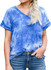 MIHOLL Women's Short Sleeve V-Neck Shirts Loose Casual Tee T-Shirt