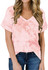MIHOLL Women's Short Sleeve V-Neck Shirts Loose Casual Tee T-Shirt