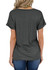 MIHOLL Women's Short Sleeve V-Neck Shirts Loose Casual Tee T-Shirt