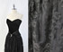 Vintage 80s Scott Mc Clintock Strapless Black Party Dress S