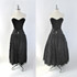 Vintage 80s Scott Mc Clintock Strapless Black Party Dress S