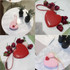 Women Small Wallet Pink Red Heart Organizer Coin Purse PU Leather Mini Clutch Bag