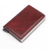 Men Aluminium Alloy Credit Card Holder PU Leather Antitheft Automatic Metal RFID Wallet