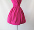 Vintage 80's Hot Pink Full Skirt Party Dress S