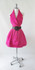 Vintage 80's Hot Pink Full Skirt Party Dress S