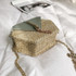 Hexagon Mulit Style Straw Leather Handbag Women Rattan Bag Handmade Woven Bohemia Shoulder Bag