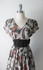Vintage 80's Paisley & Flower Oragami Dress M