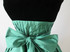 • Vintage 80's Strapless Green Silk Black Velvet Full Skirt Party Dress S