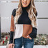Long Sleeve Tri-Color Knitted Sweater