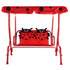 Kids Patio Swing Chair Children Porch Bench Canopy 2 Person Yard Furniture Red