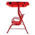 Kids Patio Swing Chair Children Porch Bench Canopy 2 Person Yard Furniture Red