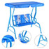 Kids Patio Swing Chair Children Porch Bench Canopy 2 Person Yard Furniture Red