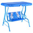 Kids Patio Swing Chair Children Porch Bench Canopy 2 Person Yard Furniture Red
