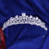 Rhinestone and Crystal Leaf Bridal Jewelry Sets with Crown Tiara Necklace and Earrings