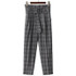 Vintage Plaid Pants for Women Sashes Pencil Pant High Waist Retro