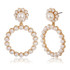 Round Pearl Gold Silver Trendy Earrings