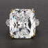 Gemstone Colors Emerald Silver Women Ring