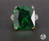 Gemstone Colors Emerald Silver Women Ring