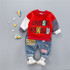 Cotton autumn clothing set casual cartoon striped kid suit children set baby clothing boys clothing girl clothing baby clothes