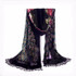 Vintage Peacock 100% Velvet Silk Scarves Chinese Style Women's Beaded Embroidery Shawl Scarf Wrap Long Fringle Pashmina Stole
