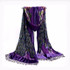 Vintage Peacock 100% Velvet Silk Scarves Chinese Style Women's Beaded Embroidery Shawl Scarf Wrap Long Fringle Pashmina Stole