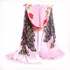 Vintage Peacock 100% Velvet Silk Scarves Chinese Style Women's Beaded Embroidery Shawl Scarf Wrap Long Fringle Pashmina Stole