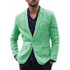Men's Stylish Casual Linen Blazer Jacket One Button Lightweight Groomsmen Tuxedo Jacket For Beach Wedding Business Wear