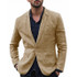 Men's Stylish Casual Linen Blazer Jacket One Button Lightweight Groomsmen Tuxedo Jacket For Beach Wedding Business Wear