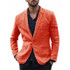Men's Stylish Casual Linen Blazer Jacket One Button Lightweight Groomsmen Tuxedo Jacket For Beach Wedding Business Wear
