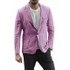Men's Stylish Casual Linen Blazer Jacket One Button Lightweight Groomsmen Tuxedo Jacket For Beach Wedding Business Wear